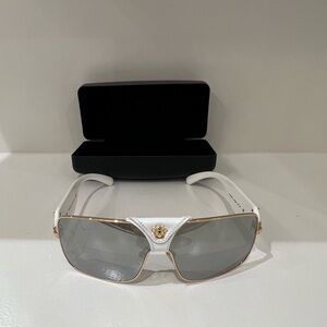 Versace White and Gold Sunglasses